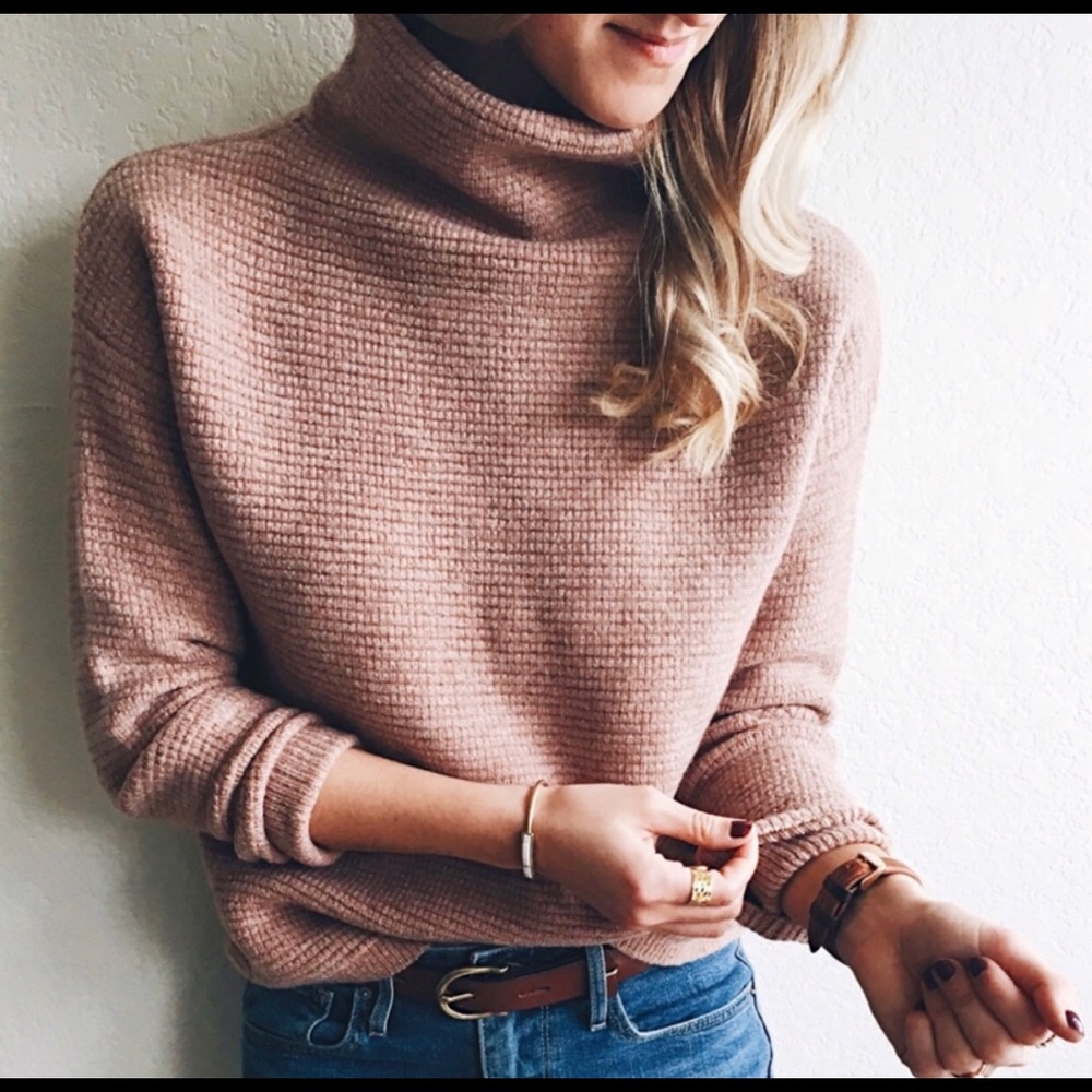 Madewell Soft Brown Cowl Neck Sweater S